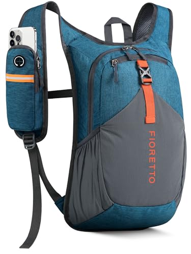 FIORETTO 15L Hiking Backpack for Women Men Mini Packable Backpack Lightweight Small Daypack for Camping Travel Outdoor, Turquoise