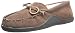 Isotoner Men's Genuine Suede Moccasin Slipper with Sherpa Lining