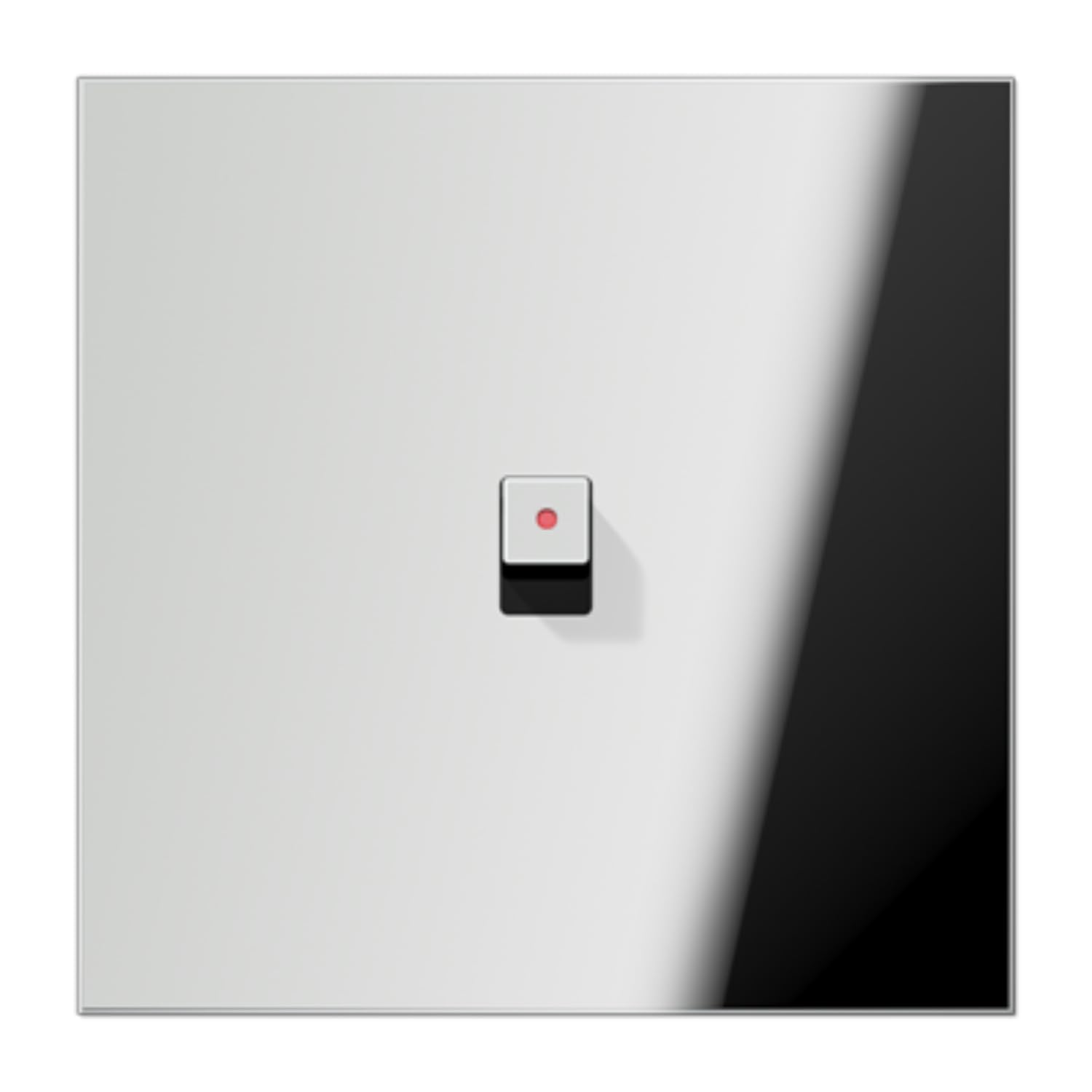 Plaque 1x1 pal LED cube 1912 chromée JUNG GCR12-0KOE22