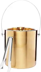 WOLFF - Balde de Gelo de Aço Inox Dourado Old Fashioned