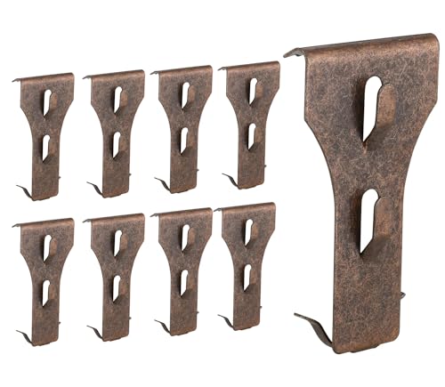 Image of 8Pcs Brick Clips for Hanging Outdoors, Brick Wall Hangers, Steel Brick Picture Hanger, No Drill Wall Clips for Artwork Photos, Fits Standard Size Bricks 2-1 /4 Inch to 2-3 /8 Inch
