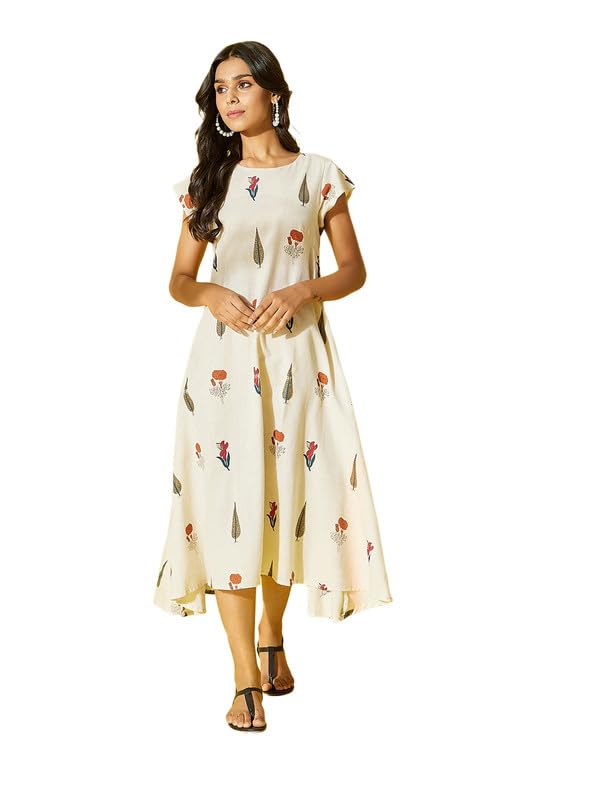 inweave Women's Cotton A-Line Midi Dress-picture-20
