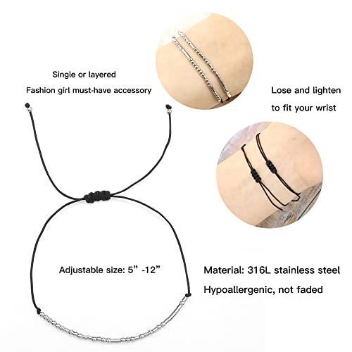 Joycuff Sympathy Gifts For Women Memorial Bracelets For Loss Of Love One Handmade Jewelry Stainless Steel Morse Code Bracelets Until We Meet Again #TOP2