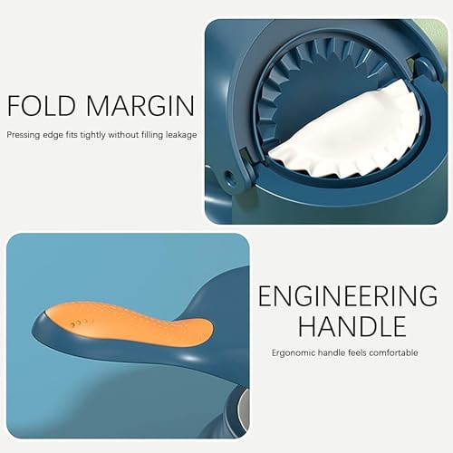 Image of Momos Maker Tools - Momo Maker Machine & Mould Set, 4 in 1 Puri Kachori Gujiya Maker Machine, Dumpling Sheets, Gujiya & Karanji Moulds, Kozhukattai & Kolukattai Maker (Blue - M)