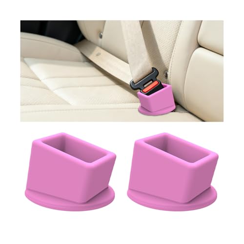 image for Ywdiml 2PCS Car Seat Belt Buckle Holder, Silicone Vehicle Rear & Front