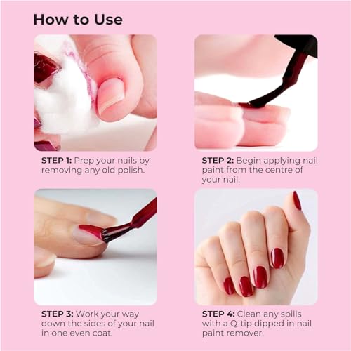 Image of MNL Glossy Mini Nail Polish Set Rose Collection Combo Pack Highly Pigmented Chemical -Free Long-Lasting Enamels 4.5ml Each Chip-Resistant & Ideal for Nail Art (10 in 1)
