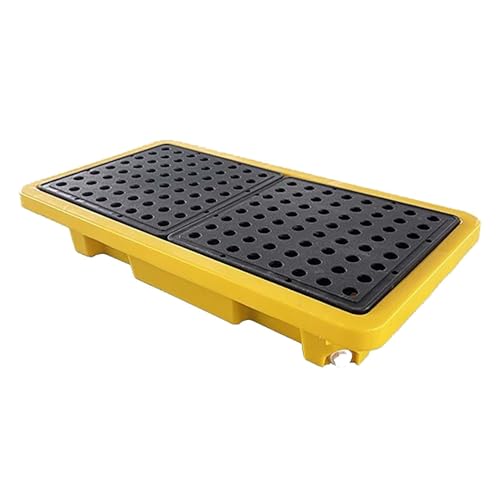 Palette de confinement de déversement modulaire en polyéthylène avec grille