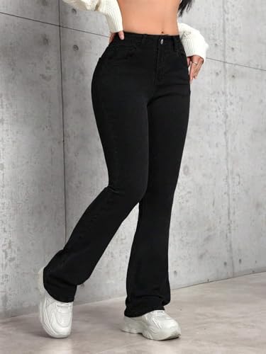 Image of KOTTY Women's Flared Jeans|High Waist Bootcut|Wide Leg|Bell Bottom Denim for Trendy & Comfortable Fit
