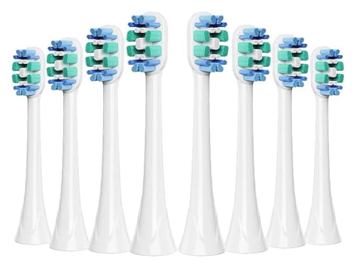 4/8/12/16 �����p���u���V�w�b�h�APhili Sonic Care C3 �v���~�A���v���[�N�R���g���[�� 9044/65 G3 �v���~�A���K���P�A 9054/65 �ɑΉ�(8pcs)