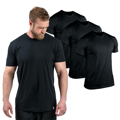 Gymreapers Clip Tag Basic Tee – Men's Athletic Fit Crew Neck T-Shirt, Soft Stretch, Tagless, Short Sleeve Workout Shirt
