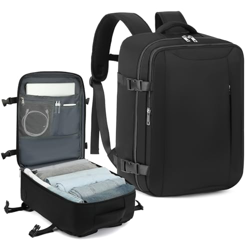 VMIKIV Bagaglio a Mano per Easyjet 45x36x20 Borse da Cabina 32L Zaino da Viaggio Aereo Donna Borsa...
