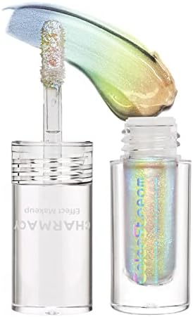 CHARMACY Chameleon Glitter Eyeshadow, Liquid Shimmer Sparkle High Pigment Duochrome Eye Shadow, Long-Lasting With No Creasing Eye Cosmetics, 1.6g (#08)