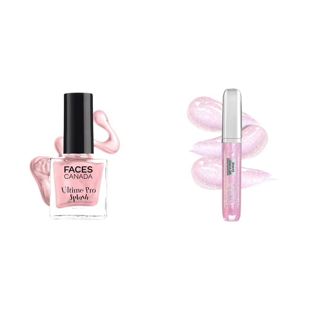 FACESCANADA Splash Glossy Finish Nail Enamel Twinkle 36 8ml & Beyond Shine Lip Gloss - Cosmic Glaze 10, 3.8ml-picture-13