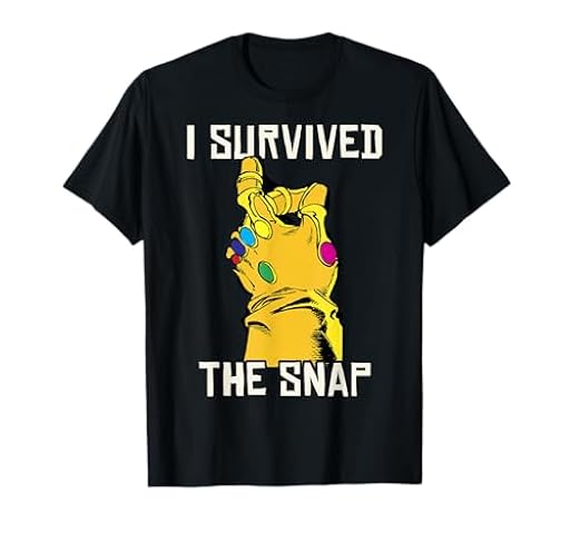 Marvel Thanos Gauntlet I Survived The Snap Camiseta | Ya disponible en tu tienda friki favorita! En mundofriki.es!