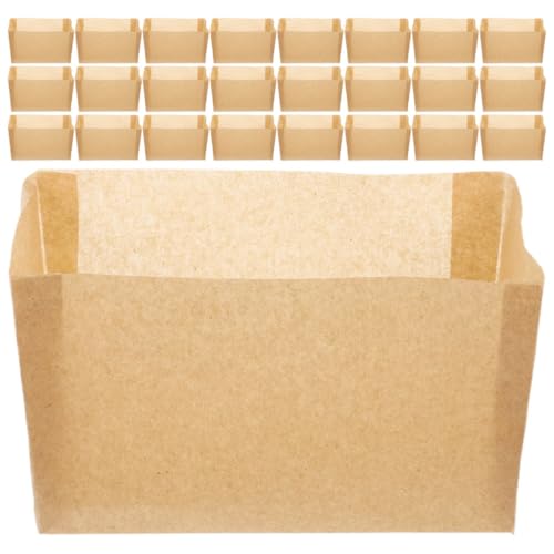 SHINEOFI 50 Pezzi Pirottini di Carta Antiaderente per Teglia da Plumcake, Fodere per Teglie da Pane Resistenti Alte Temperature, Carta da Forno Usa e Getta per Panificazione Casalinga