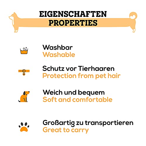 vitazoo Heizmatte für Tiere – 100 x 70 cm – Thermokissen selbstheizend für Hunde – Heizdecke maschinenwaschbar für große Hunde – Grau