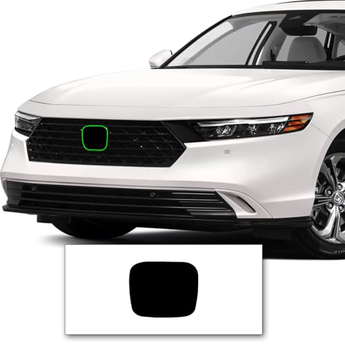 Pre-Cut Front Emblem Tint Compatible with Honda Accord LX EX EX-L Sport HYBRI 2023 | Precision Cut Stretchable PPF Vinyl Overlay Cover Wrap Pack of 2 (Dark Smoke)