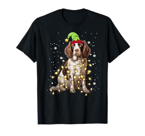 Prendi questo divertente pigiama natalizio con cane Springer Spaniel inglese per le vacanze, foto di famiglia, Ringraziamento e Natale. Maglione natalizio con cani Springer Spaniel inglesi, regalo di Natale