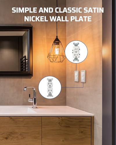 Cubierta de salida de pared de metal resistente DEWENWILS pack de 8 unidades 4