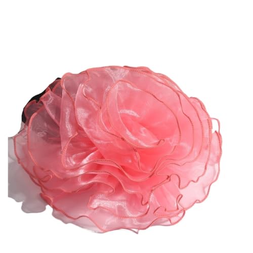 Grand corsage pour robe de mariage et broche à fleurs en tissu 28cm fait main chic