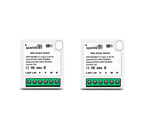 Fengchuang 2 pz Tuya Mini Wifi Smart Switch,con