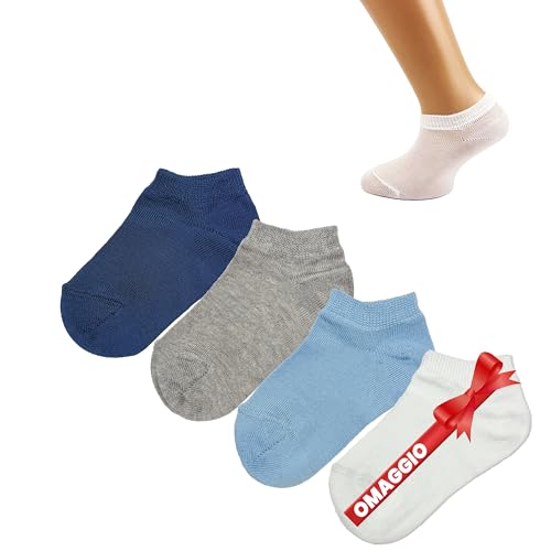 Fantasmini Neonato Cotone Leggero 4 Paia Calzini Bambino 6 12 18 mesi Made in Italy (IT, Età, 0 mesi, 6 mesi, ASSTU 6...