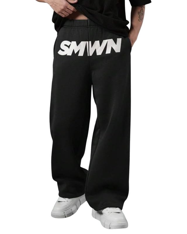 cloth n code Stylish Black Oversize Fit Solid Men's Track Pant | Comfortable Lounge Pants for Men | Blended Cotton Casual Joggers Waist 28-34 Inch | BTT142_BLK-picture-34