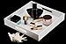 KEVLANG Glossy White Sturdy Acrylic Serving Tray with Handles-10x10Inch-Serving Coffee,Appetizer,Breakfast,Butler-Kitchen Countertop-Makeup Drawer Organizer-Vanity Table,Ottoman Tray-Decorative Tray