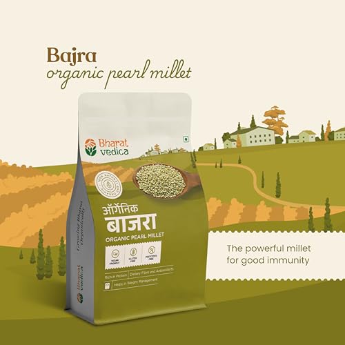 Image of Bharat Vedica Bajra Millet 500gm | Organic Pearl Millet | 100% Natural & Gluten Free | Rich in Fibre & Protein