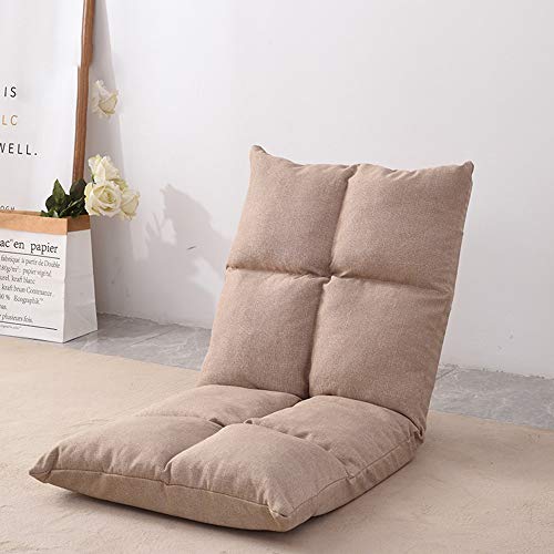 Chaise de sol kaki pliable et réglable pour méditation et salon
