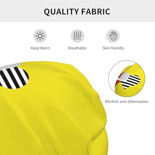 Danish Flag and American Flag Children Hip Hop Knitted Hat Kids Elastic Leisure Knit Cap Warm Sleep Beanies Black3