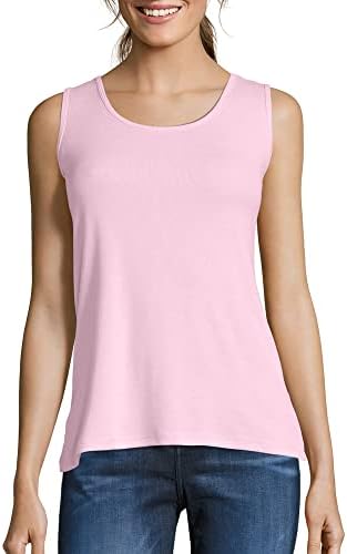 Hanes Women's Shirts, Women’s Mini-Ribbed Cotton Tank Tops, Women’s Sleeveless T-Shirts, Women’s Tanks