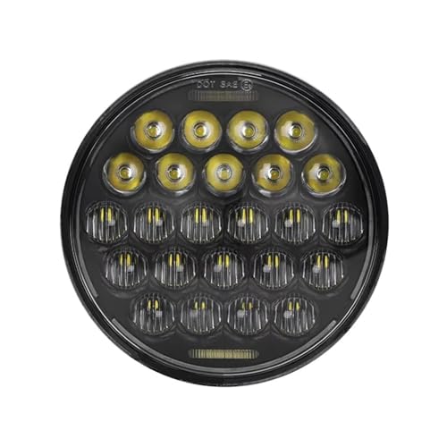 Phare Avant Moto Rond LED 5.75 Pouces H4 105W Projecteur DRL Sportster Dyna