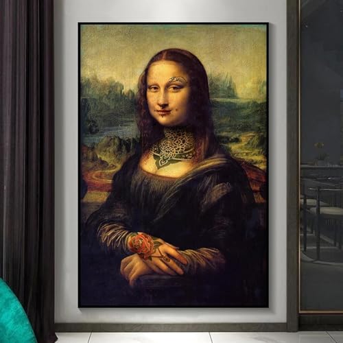 Affiche Mona Lisa tatouée pop art et impression affiche murale Da Vinci