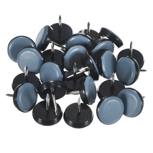 Image of M METERXITY 24-Pack Nail on Furniture Sliders, 0.75 inch (19mm) PTFE Chair Sliders Glides Round Pads for Chair /Table, Furniture Movers Leg Floor Protectors [Grey]