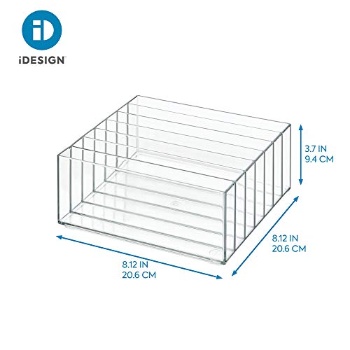 Idesign 42870 Clarity Bpa-Free Plastic Divided Wide Makeup Palette Organizer, 8.1" X 8.1" X 3.7" #TOP27