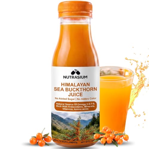 Nutrasium Sea Buckthorn Juice 300ml | Vitamin C | Omega 3-6-7-9 | 50 Glasses
