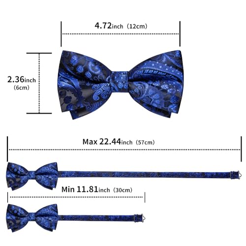 Corbata de moño para hombre para bodas y fiestas miniatura 6