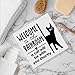 Funny Bathroom Decor Welcome to the Bathroom A Cat Will Be with You Shortly Wooden Box Sign Black Cat Sign for Home Restroom Shelf Tabletop Desk 5 X 5 Inches