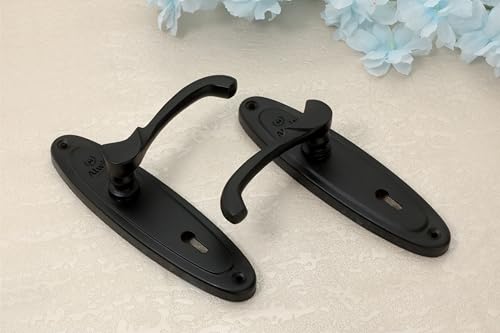Image of Alwin Rio 7 Inch Iron Mortise Lockset, Matt Black Finish, Single Action Lock with 2 Keys, Used in Left /Right Handed Doors in Home, Office, Hotels, Industries etc (Rio)
