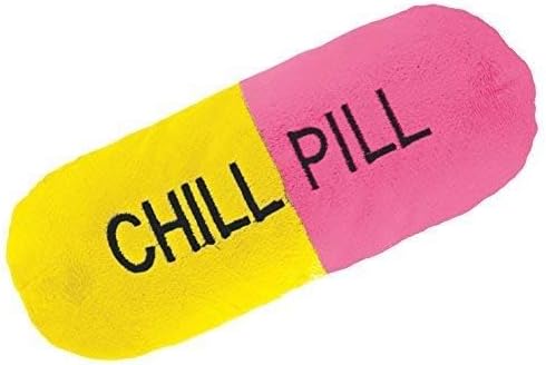 Rockin Chill Pill Throw Plush Pillow 11" x 4" Soft and Plush Decor Kids Pillow and Novelty Pillow, Throw Pillows for Kids Room, Funny Pill Gifts (Blue & Orange) image 5