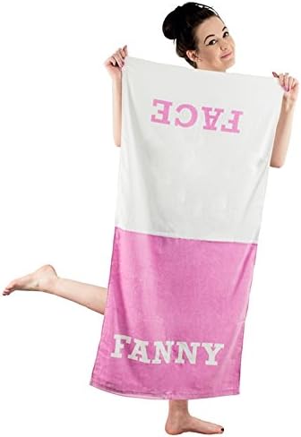 Fanny Face Towel 2 Sided Bathroom Cotton Funny Girly Women Hen Party Valentines Novelty