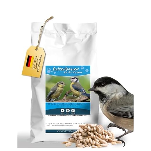 Futterbauer 10 kg Geschälte Sonnenblumenkerne für Vögel, 100% Natur, Nährstoffreiche Energiequelle für Wildvögel, Ohne Schalen & Abfall, Ideal für Futterstellen, Frisch & Hochwertig, Ernte 2025