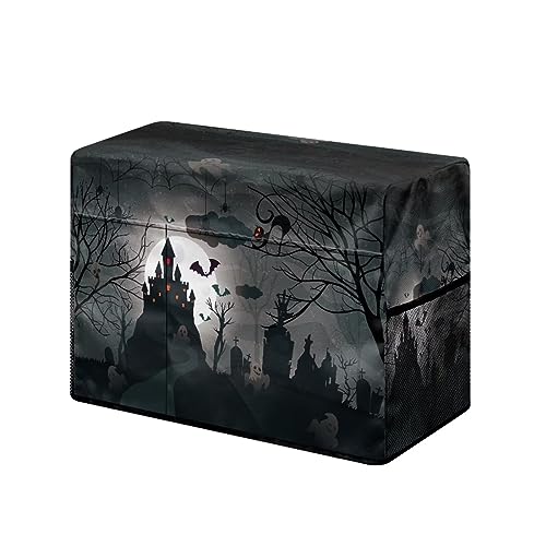 Copertura per macchina da cucire con tasche leggera per mantenere organizzata la da per pulita e sicura resistente alle macchie Castello di Halloween
