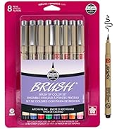 SAKURA Pigma Micron Brush Pens - Archival Black and Colored Ink Pens - Pens for Writing, Drawing,...