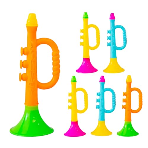 Kids Blow Horn - Prop de trompeta de juguete, Instrumento musical juguetón, Creador de sonido divertido, colorido favor de fiesta | Cuerno creativo para niños para eventos de fiesta de cumpleaños
