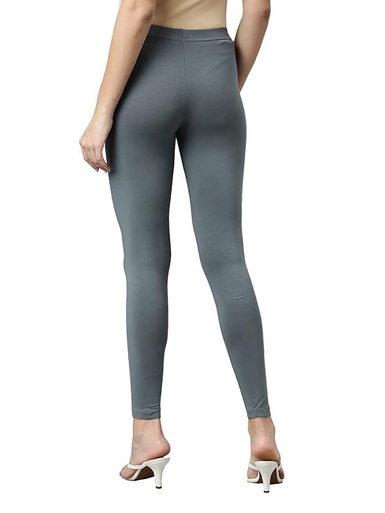 Image of Women Cotton Solid Belt Ankle Length Legging Four Way Lycra Leggings