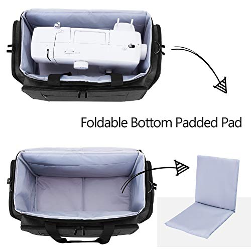 Luxja Sewing Machine Case With Removable Padding Pad, Travel Case For Sewing Machine And Accessories (Fit For Most Standard Sewing Machines), Black (Bag Only) #TOP1