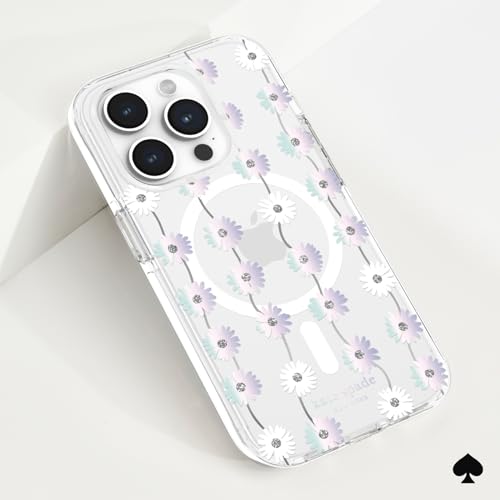 Coque iPhone 15 Pro Kate Spade MagSafe Daisy Chain fleurie - 7