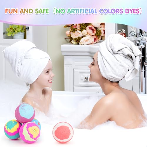Bath Bombs for Women Gift Set - Bath Sets for Women Gift - 5 Large Bath Bomb Set with 4 Shower Steamers & 3 Candles - Birthday/Thanksgiving/Mother's Day Gifts - Image 3